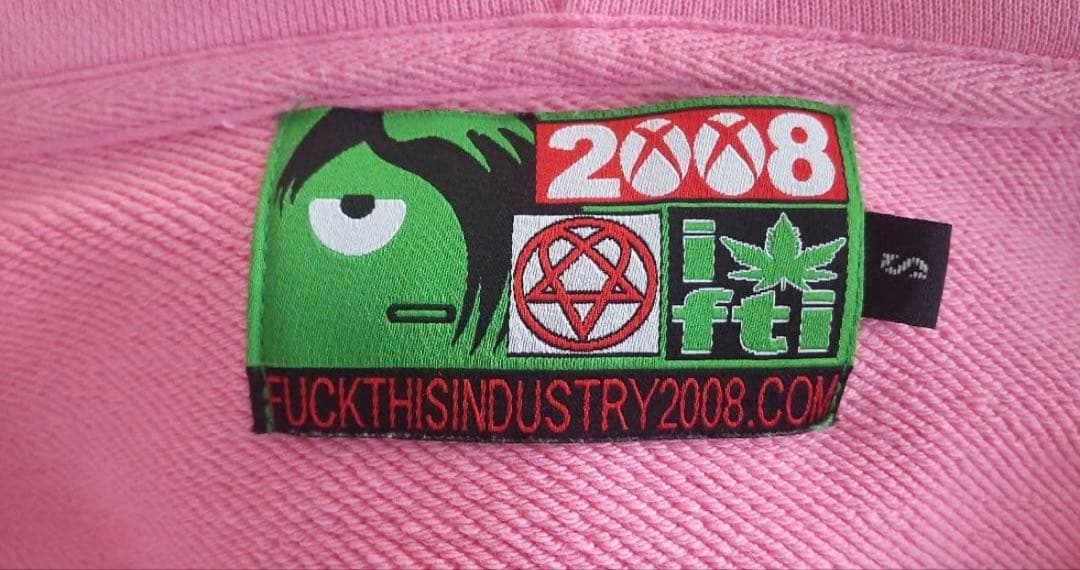 fuckthisindustry ピンクファーパーカー
