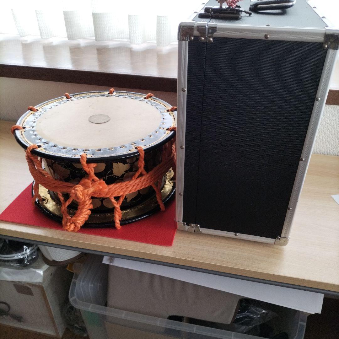 岡田屋布施　締太鼓　ハードケース付き　中古品