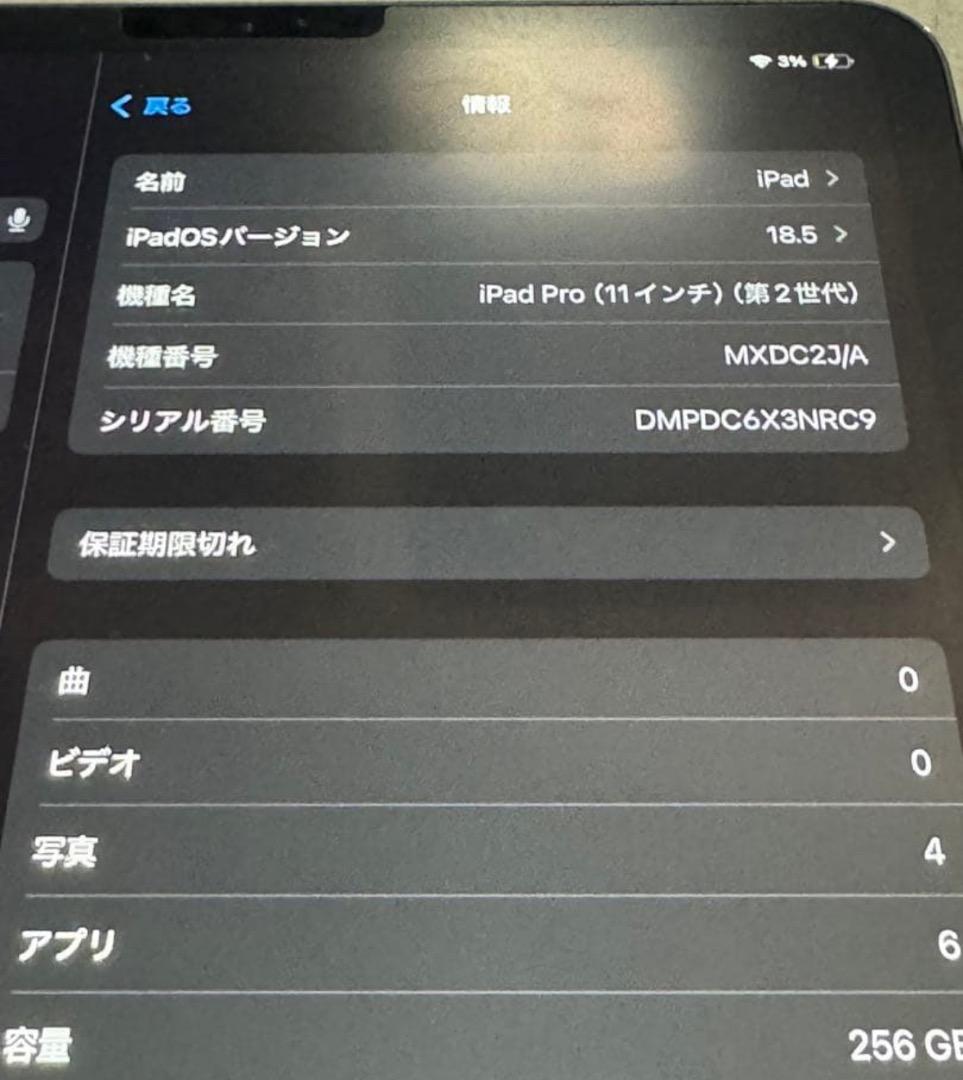 iPadPro11インチ 2020 Wi-Fiモデル 256GB