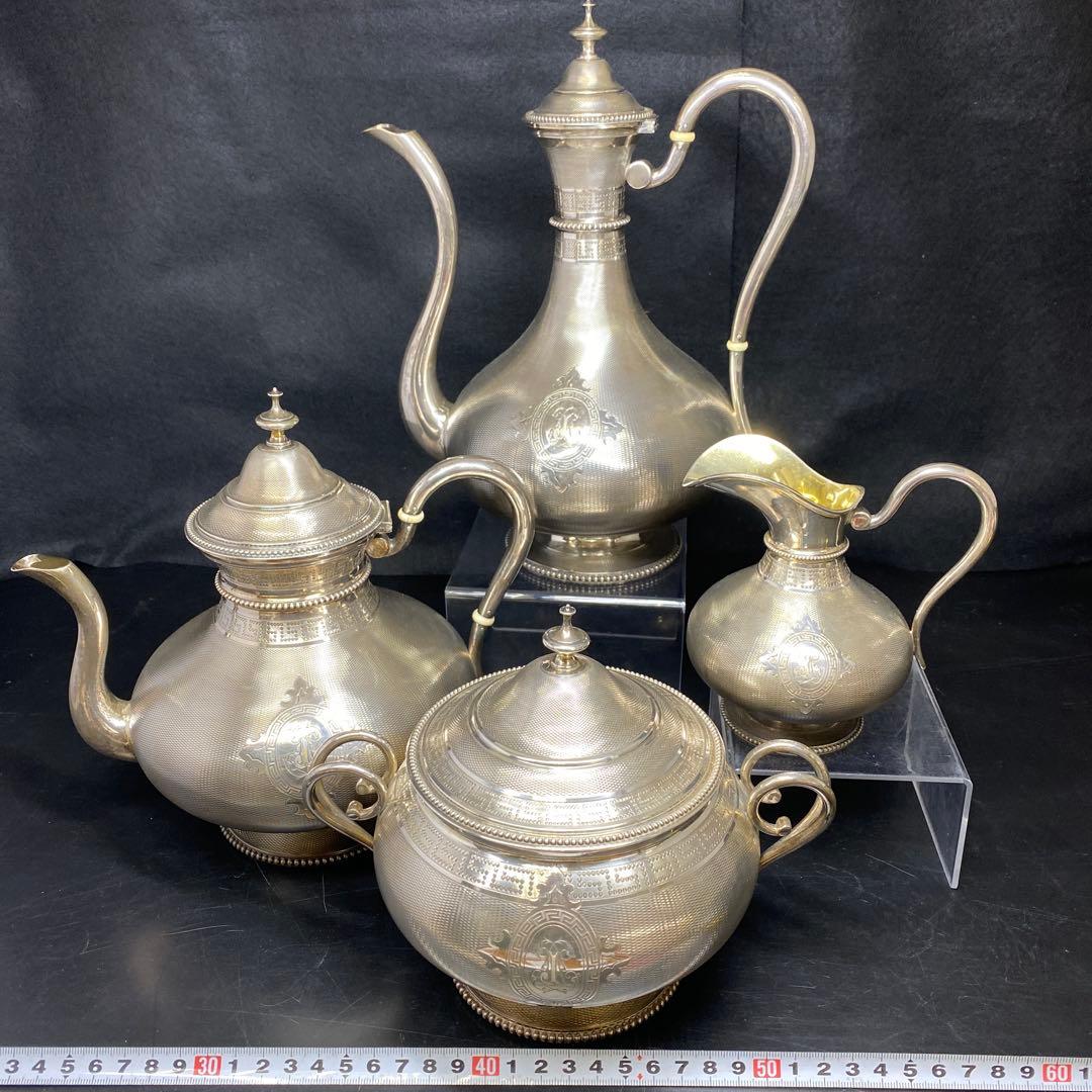 専用カルディヤック極上彫金純銀ミネルヴァホールマークポットセット1830gチコニ