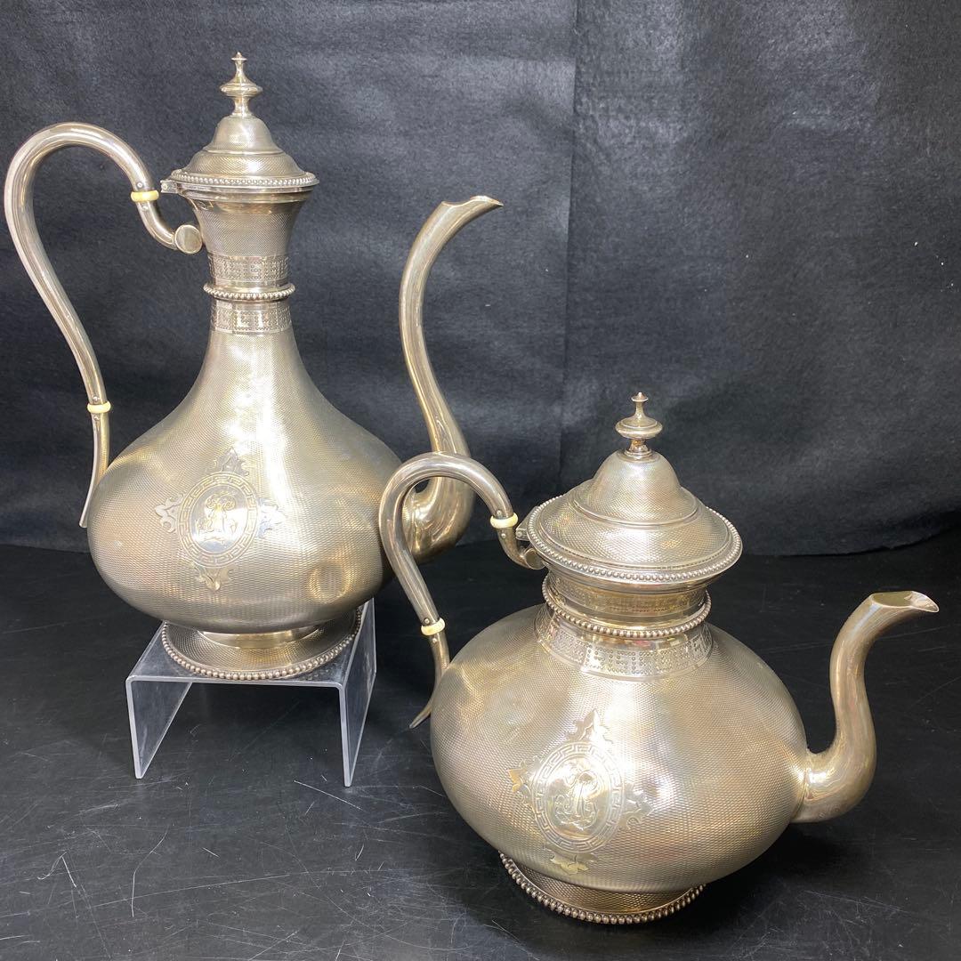 専用カルディヤック極上彫金純銀ミネルヴァホールマークポットセット1830gチコニ