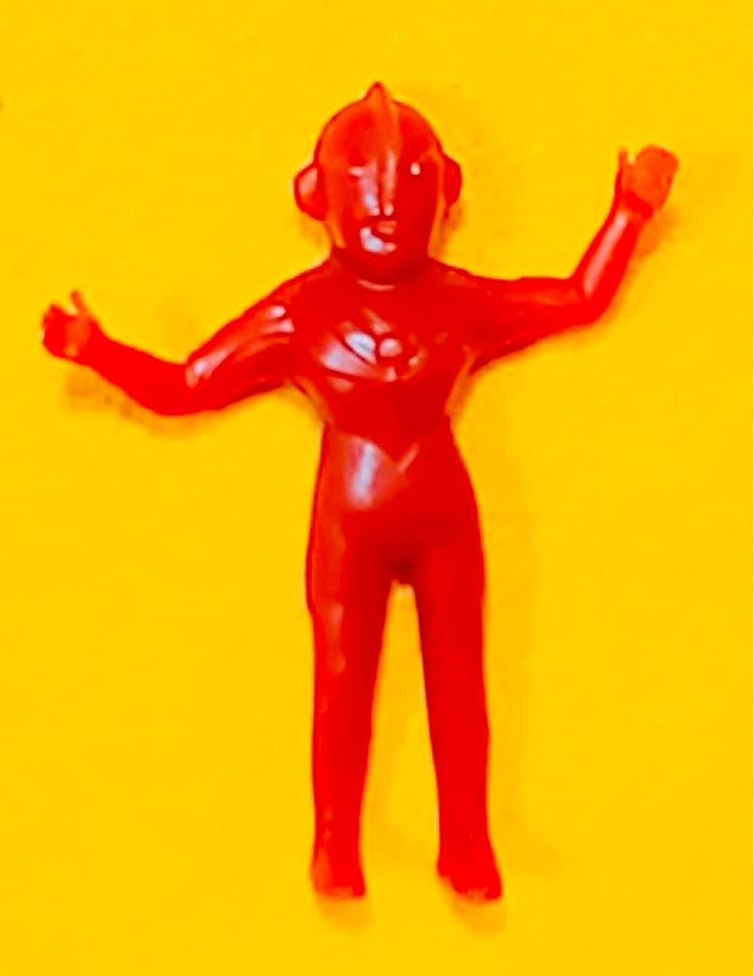 1967年製ブルマァク赤ウルトラマン円谷プロ特撮ヒーローソフビ人形フィギュア朱色