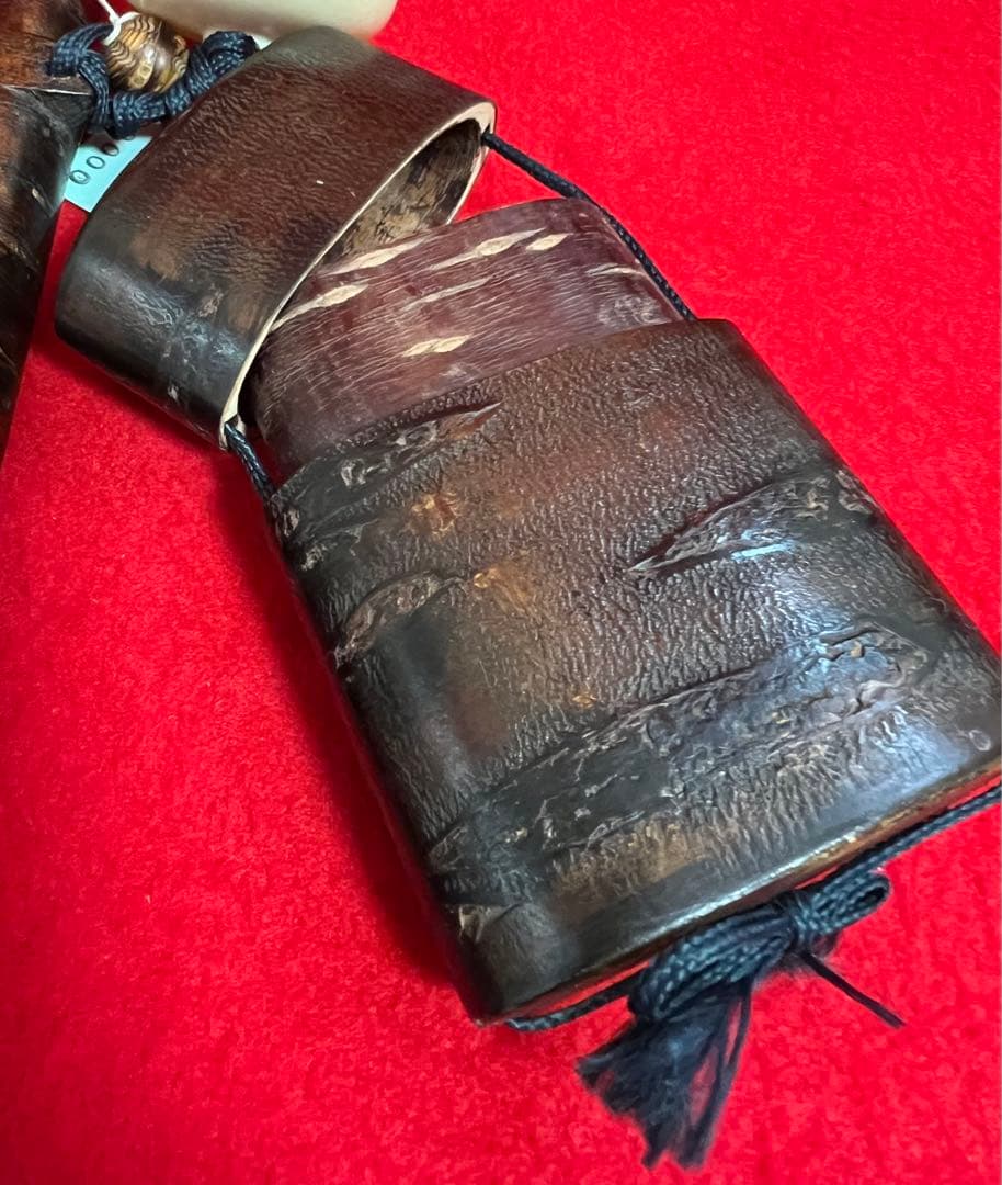 樺細工・胴乱・灰根付・天保型漆塗