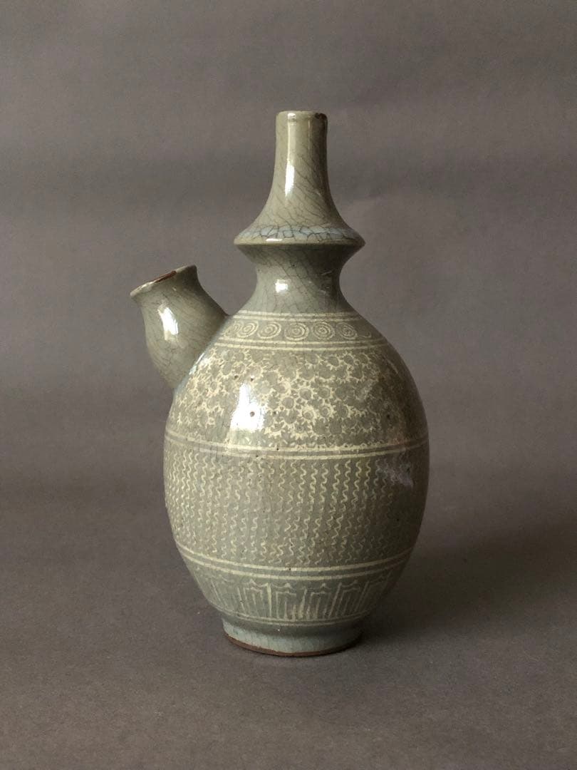 中国骨董　高麗青磁　壺　水差し　アンティーク