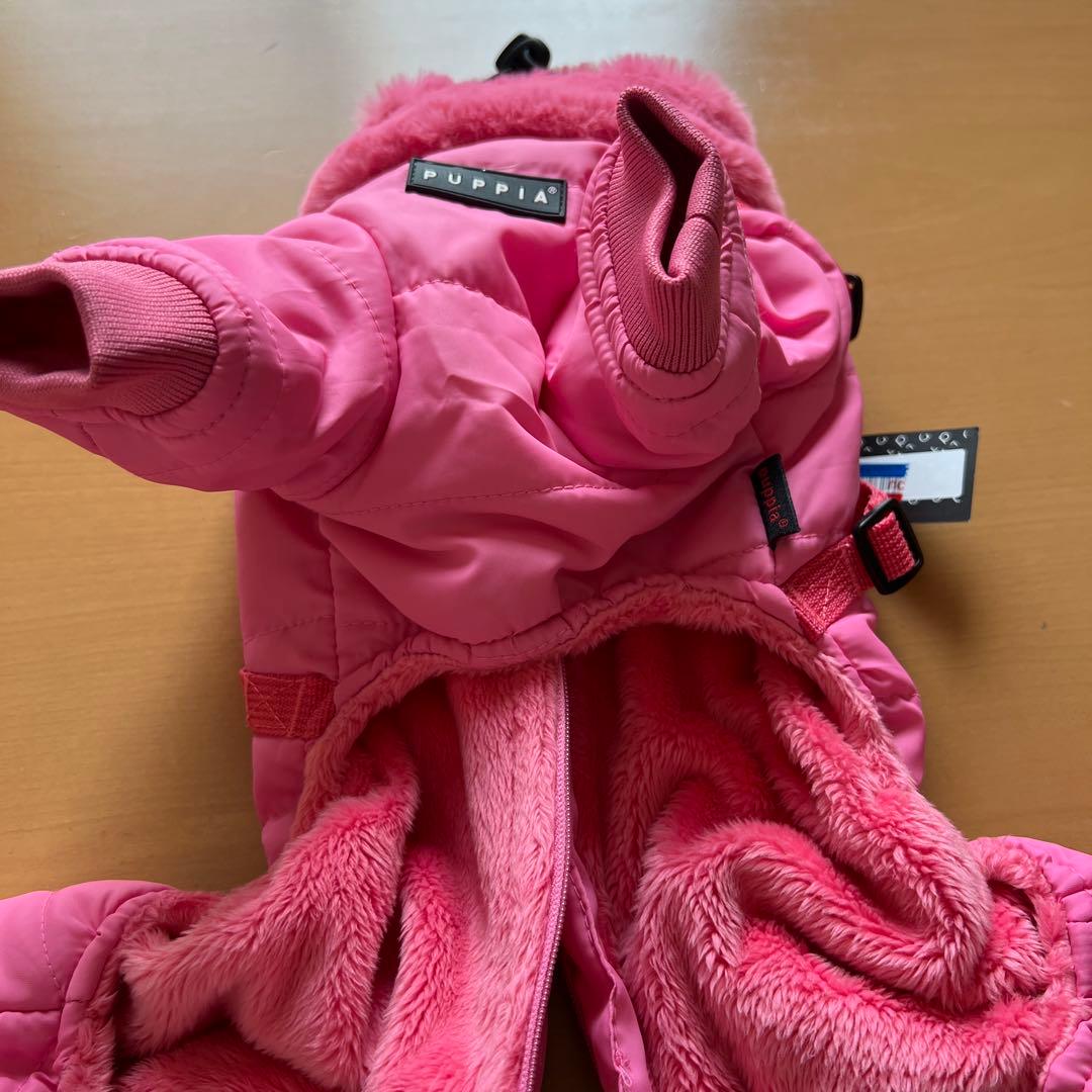 ［puppia］防寒ジャンプスーツ ピンク 冬服 犬服 Mサイズ