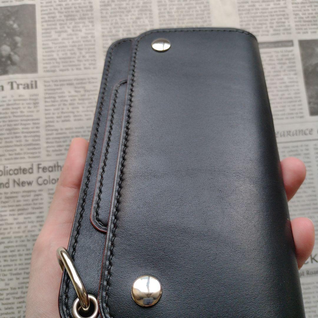 茶芯　2.5層　ロングトラッカー　ウォレット　栃木レザー