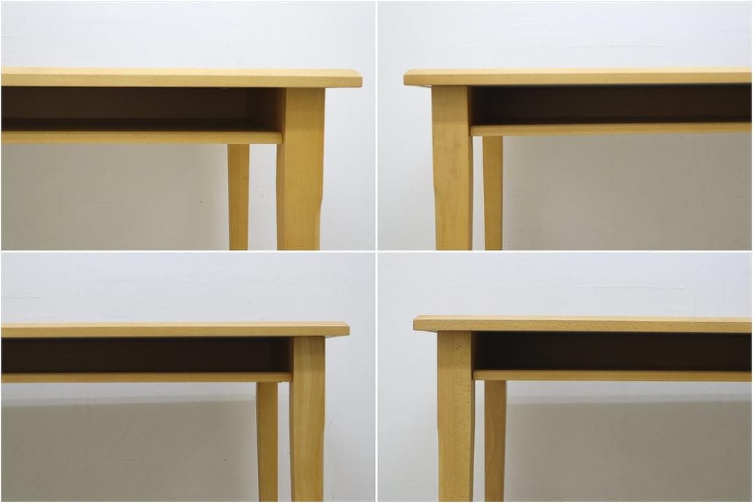 ウニコ GRIFU グリフ ダイニング テーブル メラミン天板 ビーチ材 収納付