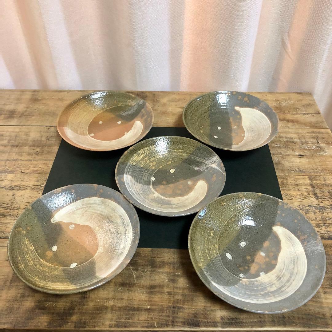 那波翔英 伊羅保組鉢 5客 共箱 懐石