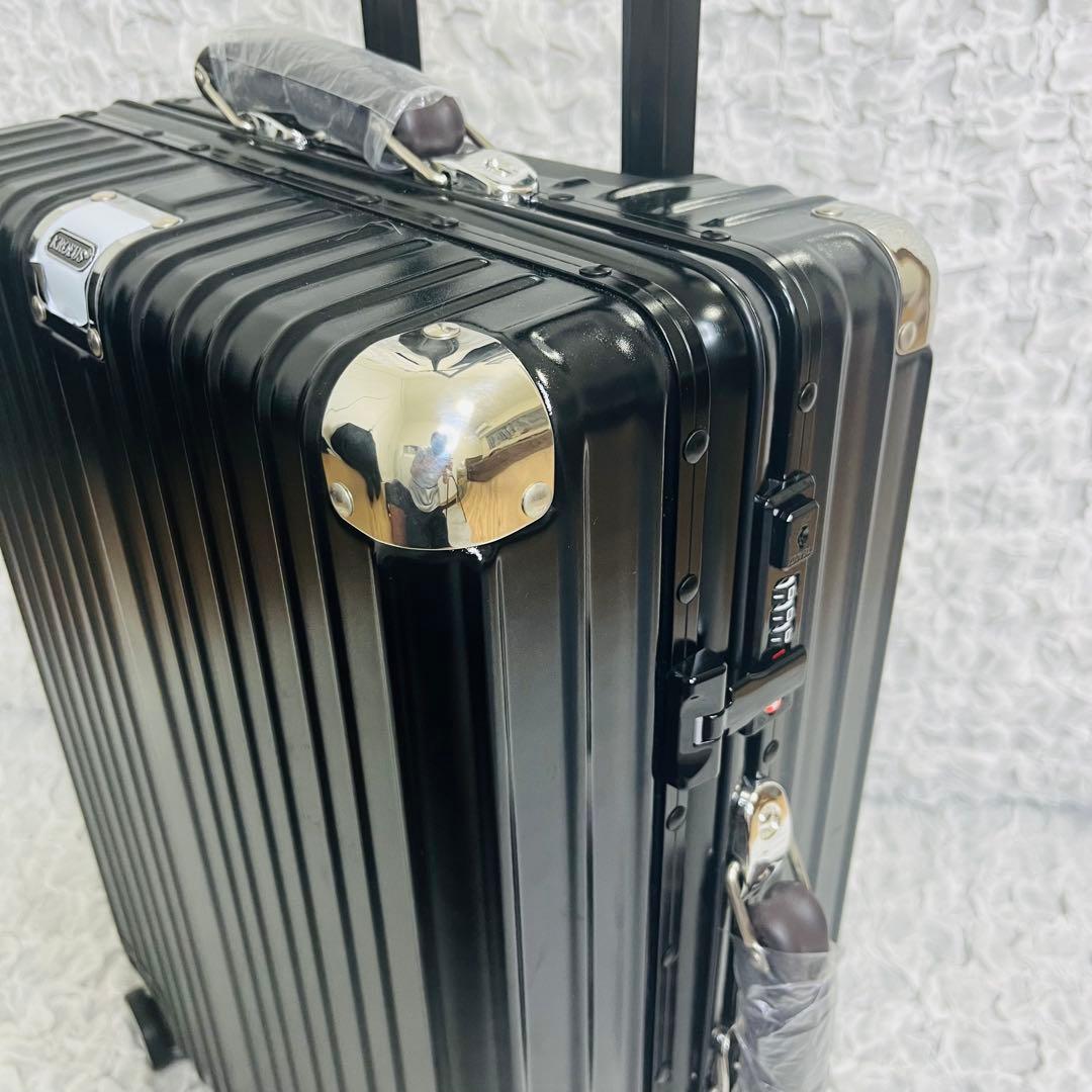 新品 KROEUSクロース オールアルミ合金 スーツケース キャリーバッグ 黒