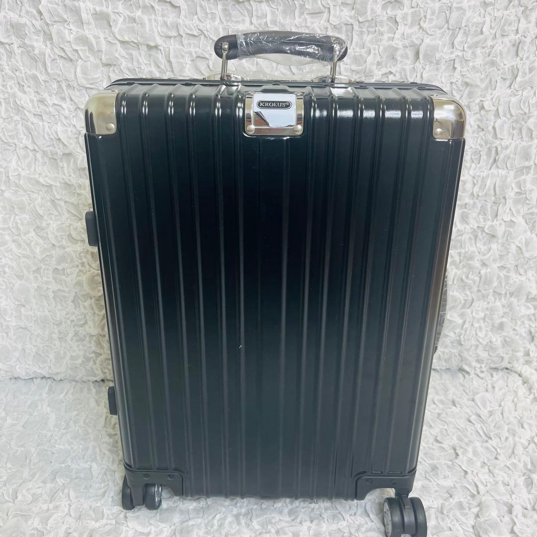 新品 KROEUSクロース オールアルミ合金 スーツケース キャリーバッグ 黒