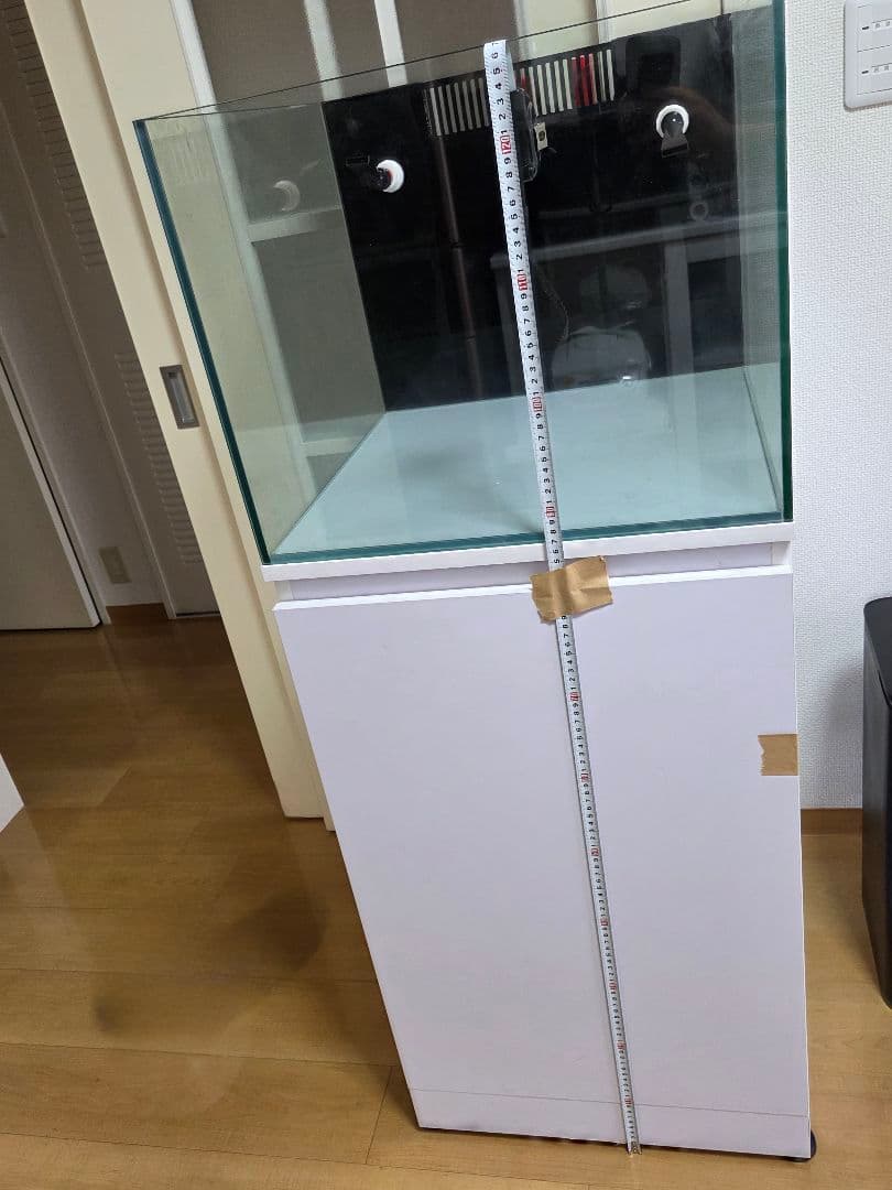 オーバーフロー水槽 透明ガラス 上部フィルター付き