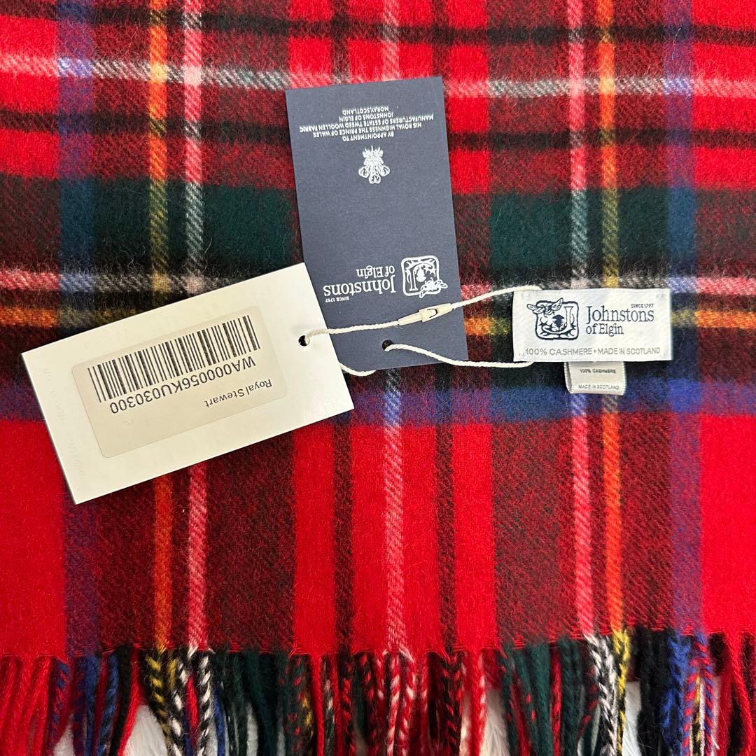 小*ん様 ジョンストンズ　カシミヤ大判ストール マフラー ロイヤルスチュワート