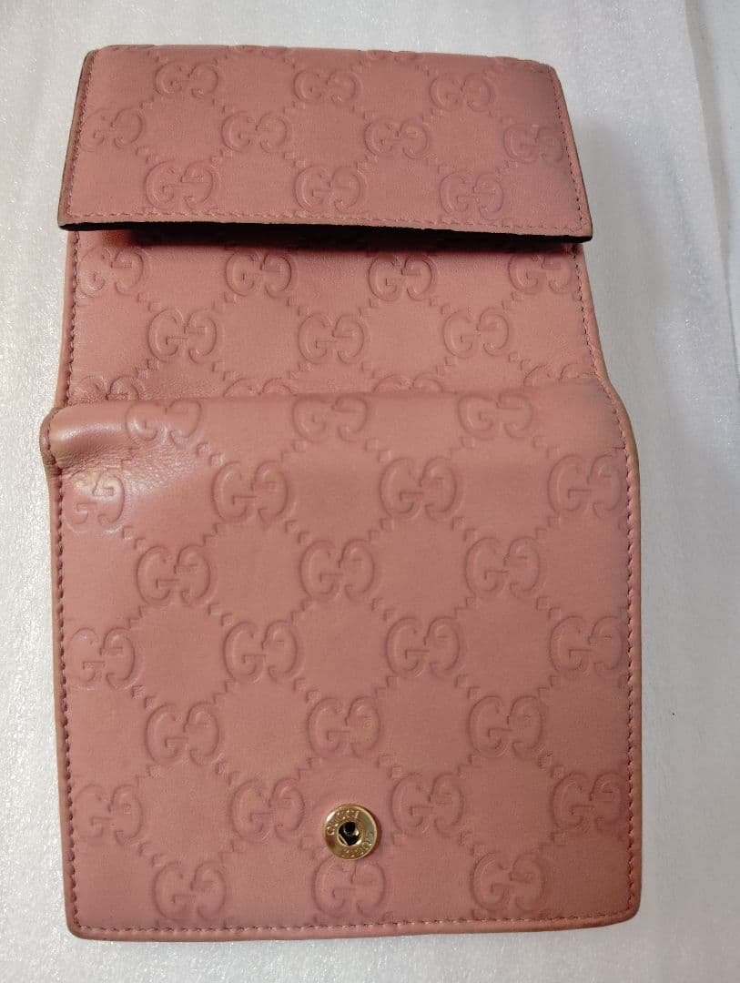 ばつまるグッチ 二つ折り財布 グッチシマ 203549 2184