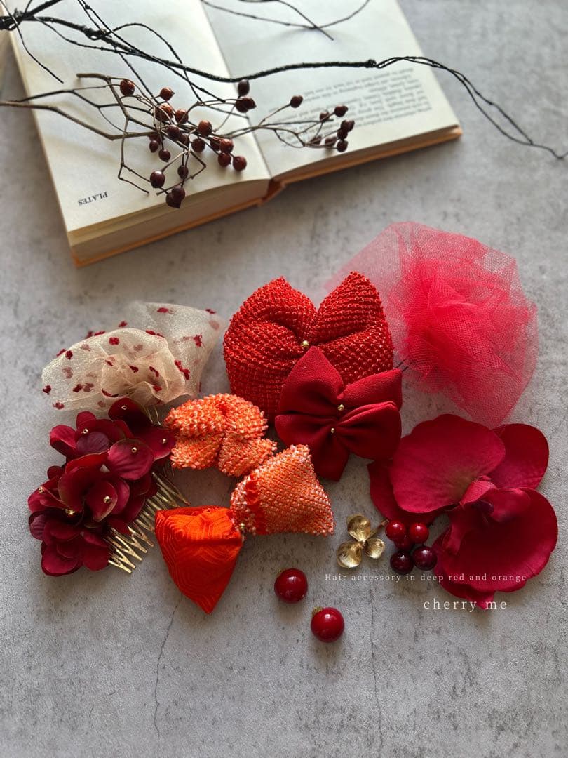 七五三　七五三髪飾り　ヘッドドレス　着物髪飾り　リメイク髪飾り　047