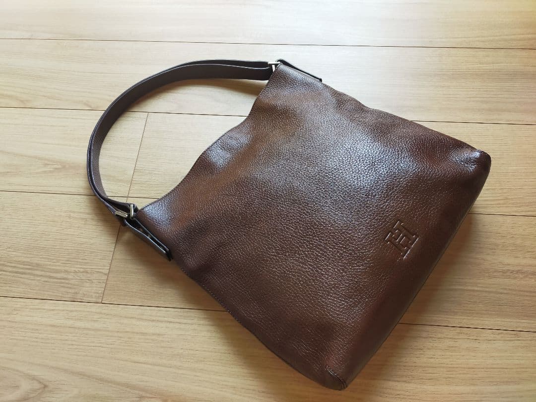美品HIROFU ヒロフ　ワンショルダー　レザーバッグブラウン系