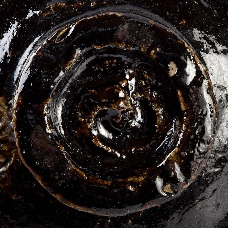 茶道具　楽吉左衛門　黒楽茶碗　時代合わせ箱　V　9097