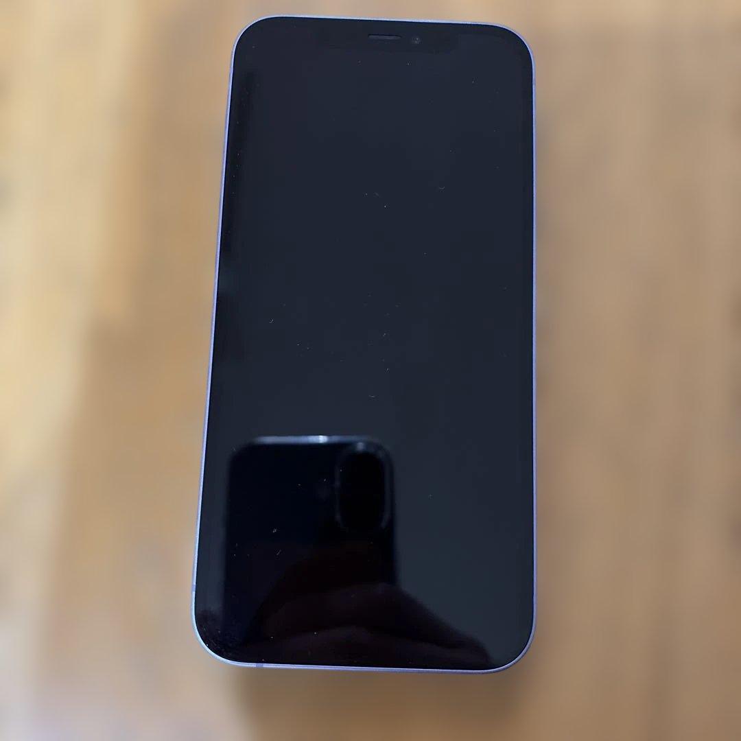 iPhone12 64GB パープル SIMロック解除 極美品 バッテリー77%