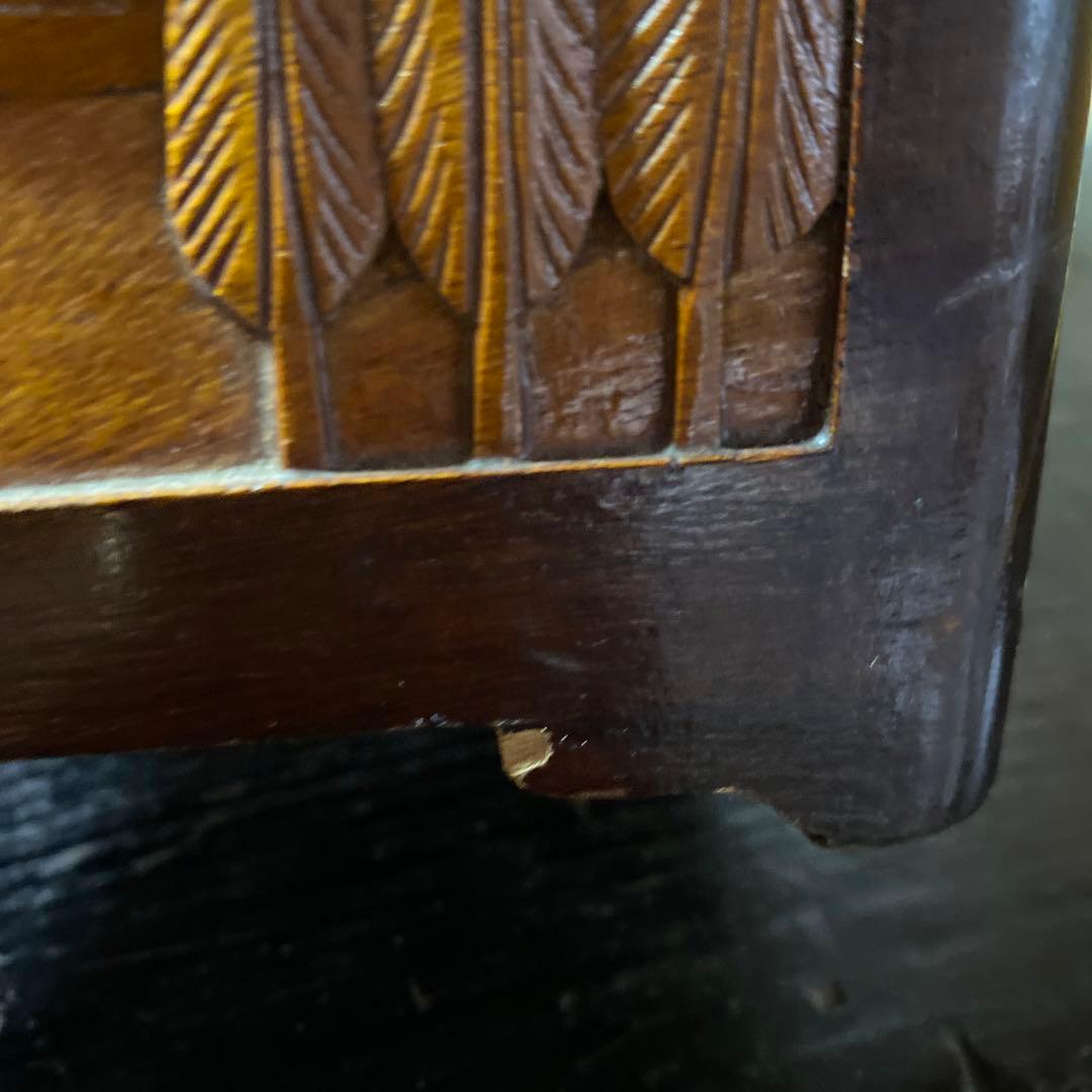 中国古玩　木彫　毛沢東　人生図箱