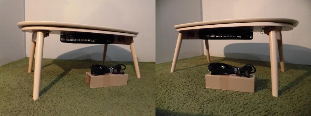 【アウトレット/限定品】北欧風オールシーズン折れ脚こたつ＆掛け布団2点セット