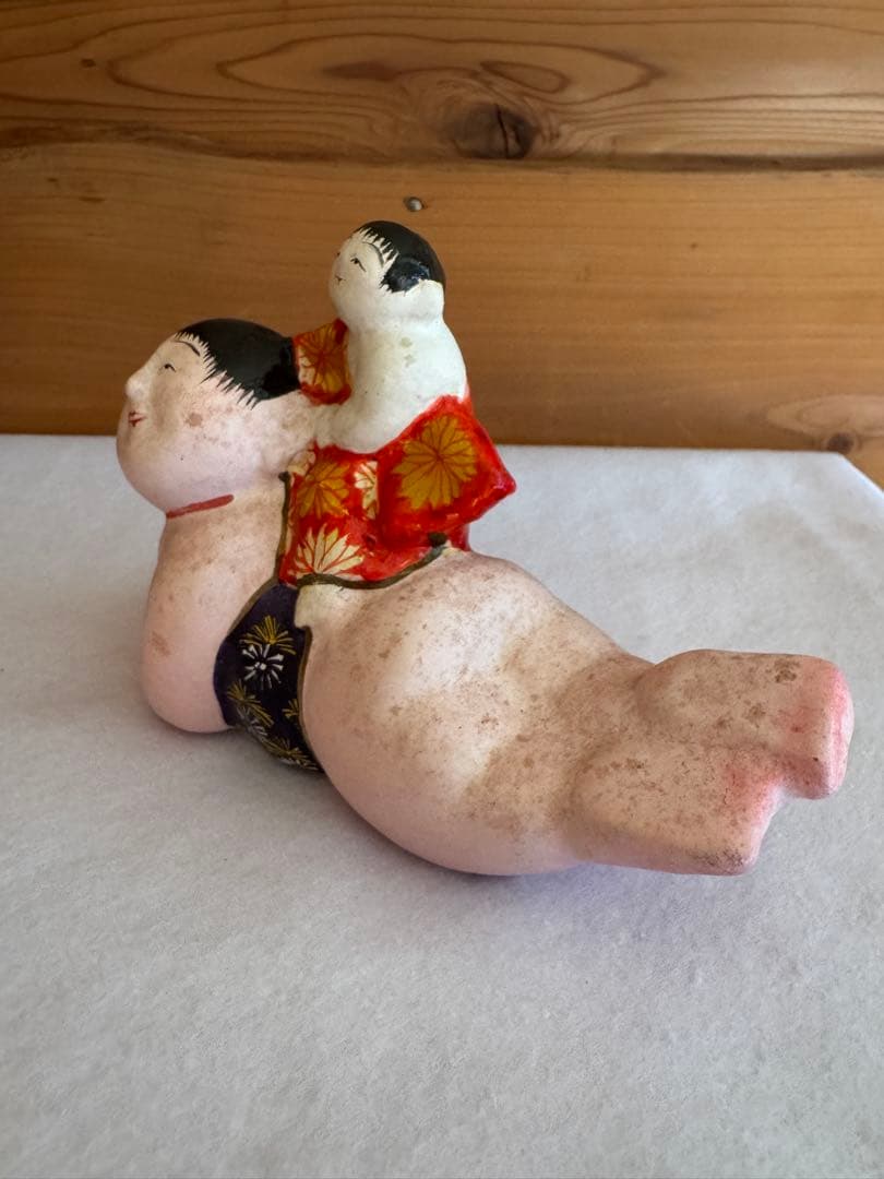 希少 中野土人形 奈良久雄 『子守這子』 這い這い子 郷土玩具 民藝 長野県