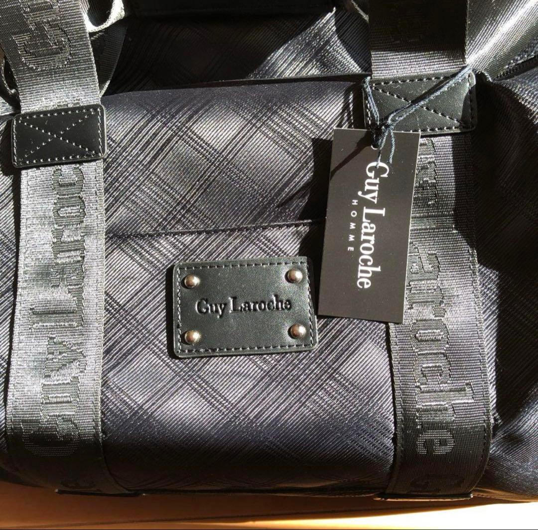 未使用ギラロッシュGuy Larocheボストンバック旅行バック　チェック柄クロ