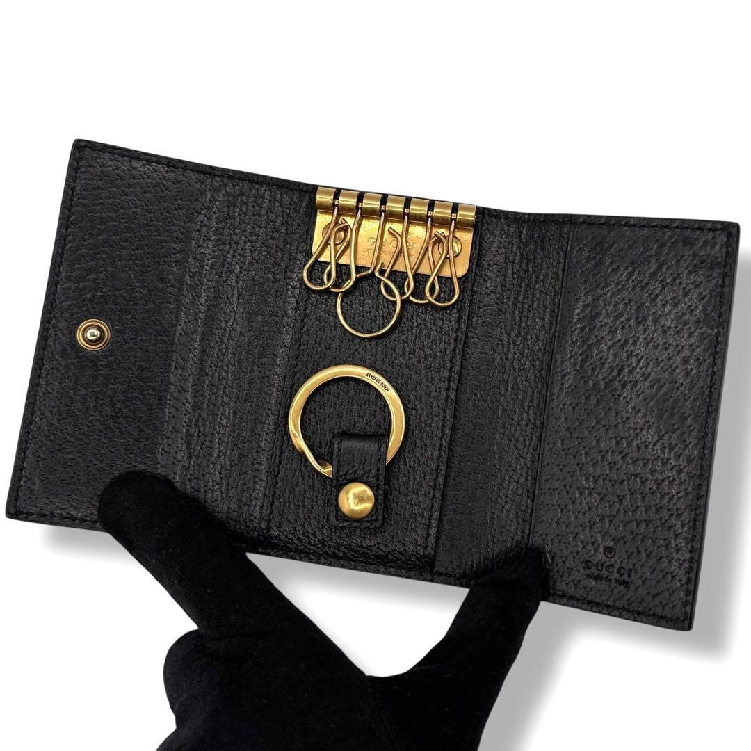 GUCCI グッチ キーケース 6連 アニマリエ 蜂 星 ブラック