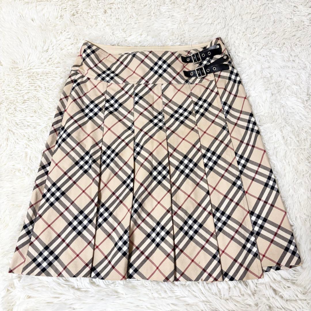 希少✨️バーバリーブルーレーベル 巻きスカート ノバチェック 36 y2K