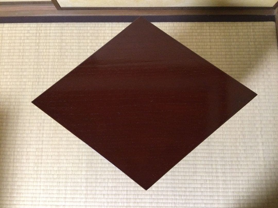 茶道具 徒然棚 溜塗 茶棚 箱付 L307