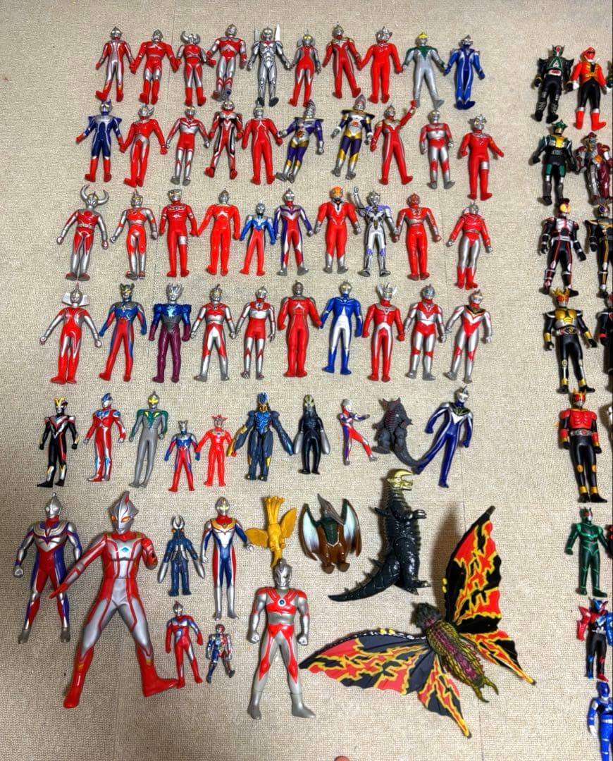 特撮系ソフビ　まとめ売り　ウルトラマン　仮面ライダー　ゴジラ　当時物