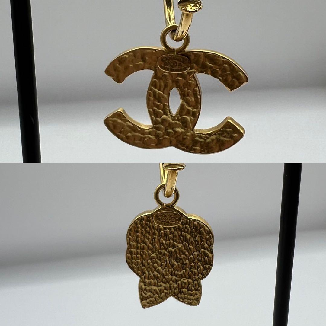 【未使用に近い】シャネル ピアス ココマーク カメリア ブラック 02A