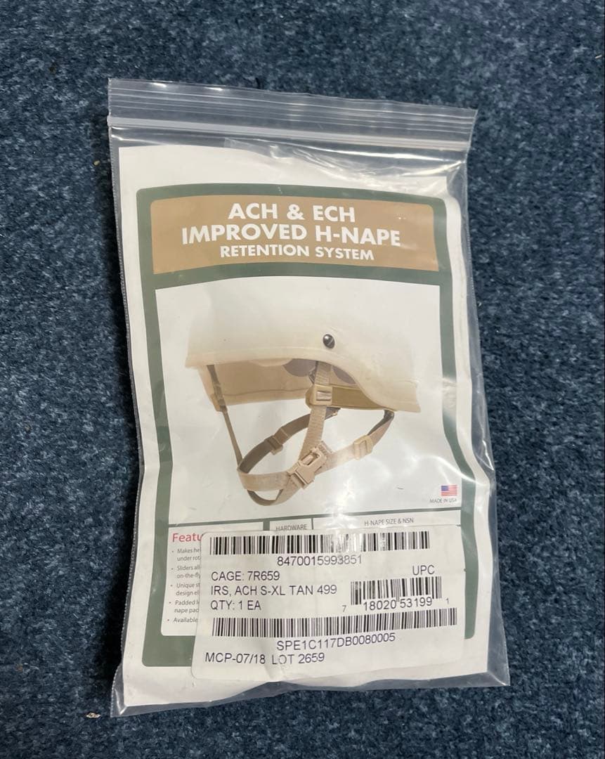 米軍実物 放出品 ACH ヘルメット & ブラケット&パット　カバー2点付き　M