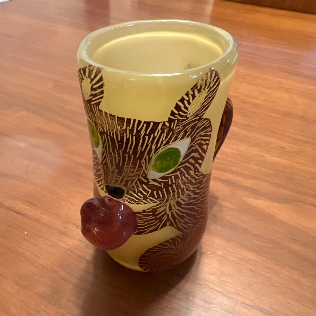 土井朋子さん　リス形ガラス製マグカップ