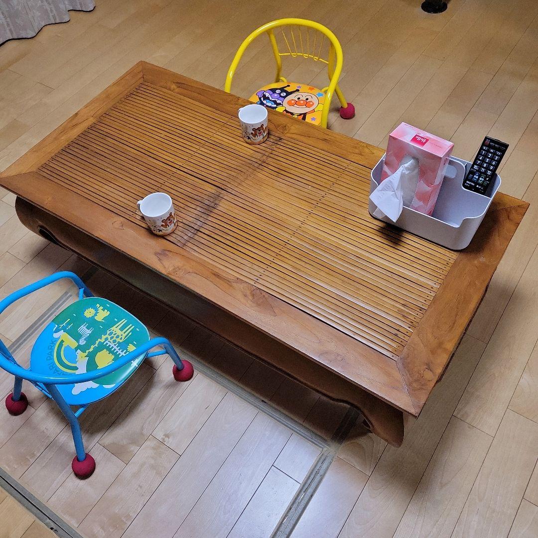 アジアン家具 オピウム ローテーブル 座卓 木製 竹 古民家家具