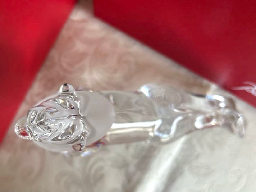 Baccarat バカラ　クリスタルフィギュリン　ライオン　咆哮　雄叫び