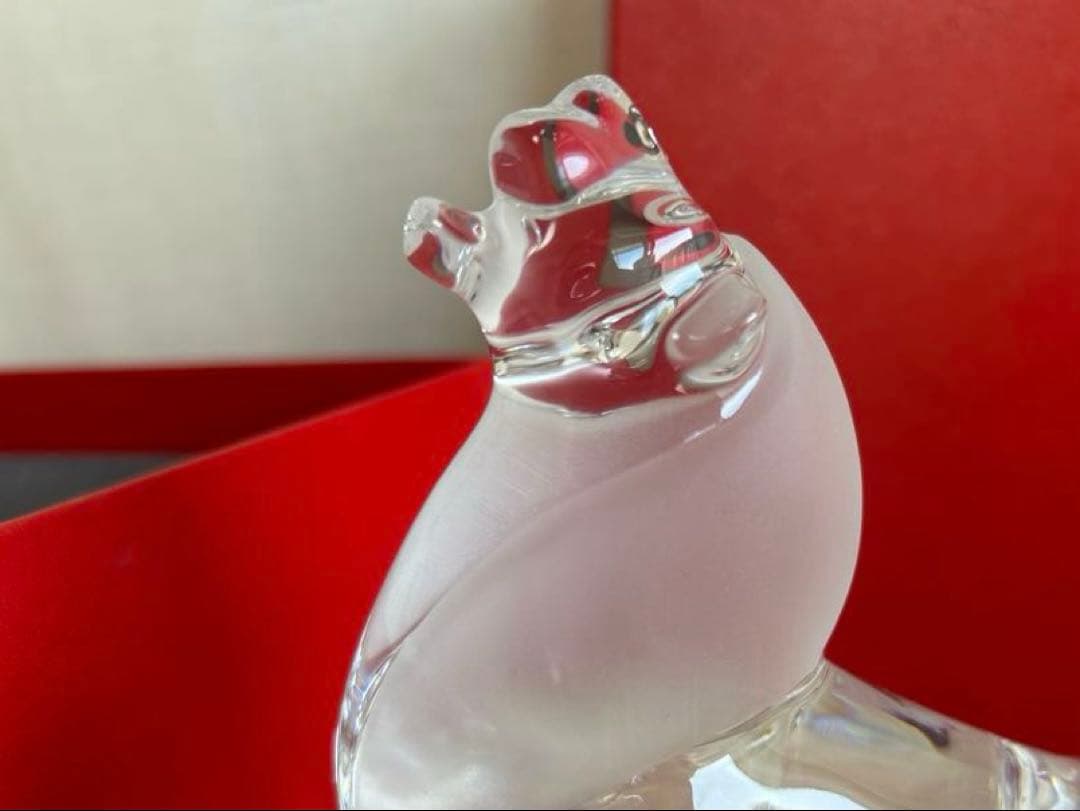 Baccarat バカラ　クリスタルフィギュリン　ライオン　咆哮　雄叫び