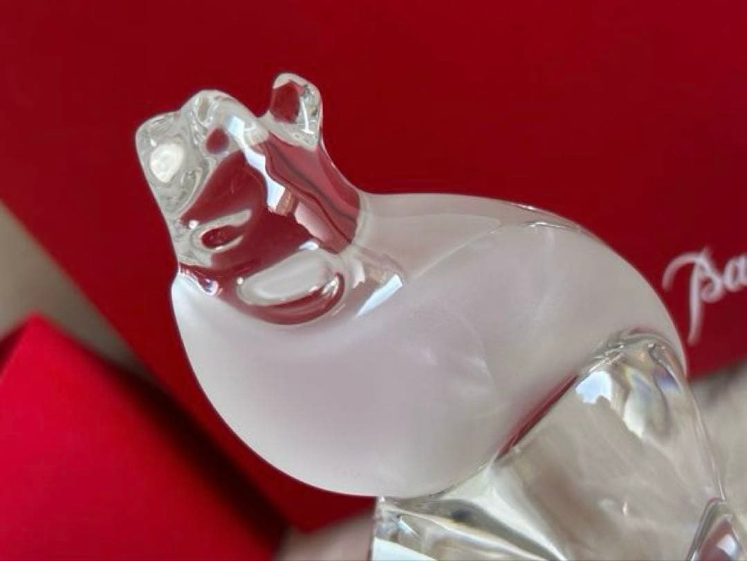 Baccarat バカラ　クリスタルフィギュリン　ライオン　咆哮　雄叫び