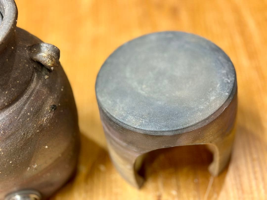 再値下げ　信楽焼　へちもん　手造り　焼酎 サーバー　炭化　焼締め