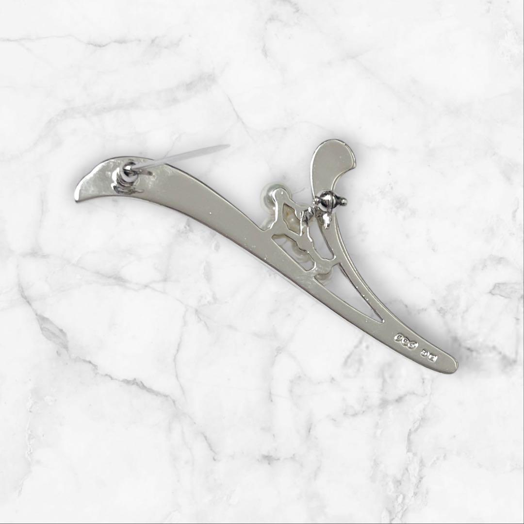 【極美品】MIKIMOTO パールブローチ あこや真珠 刻印あり