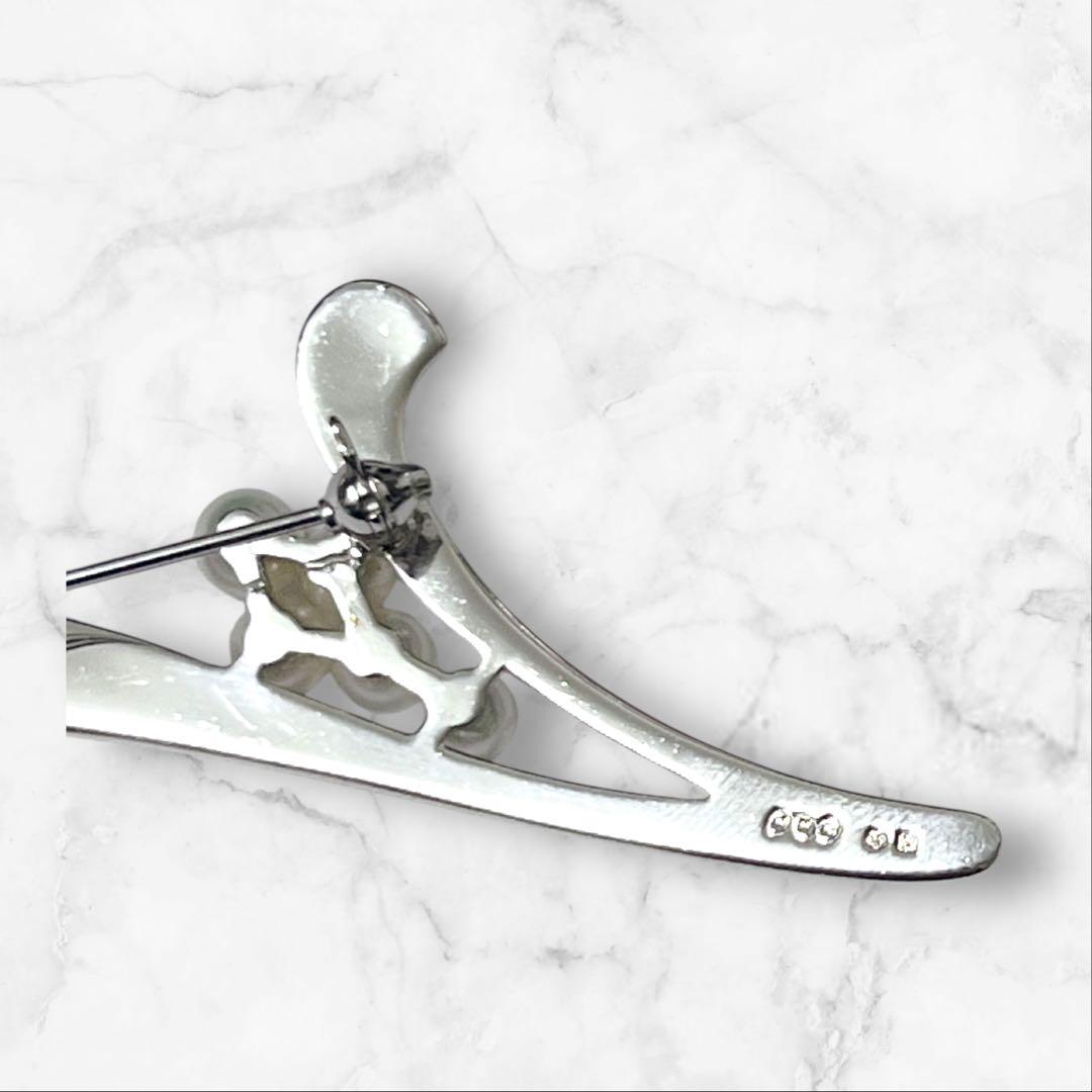 【極美品】MIKIMOTO パールブローチ あこや真珠 刻印あり