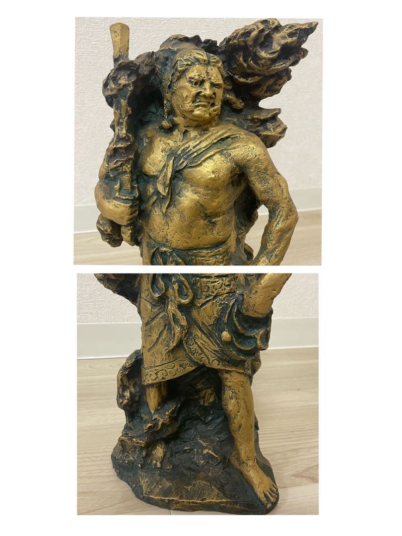 北村西望作 不動明王　仏教　仏像　銅製　ブロンズ像