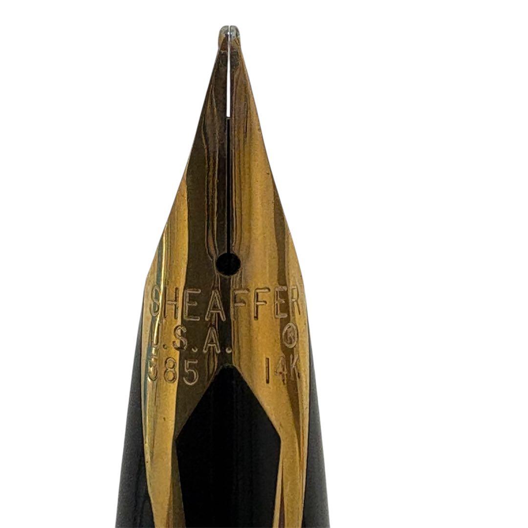 【美品】SHEAFFER 万年筆 14K 貴金属　黒 専用ケース付き