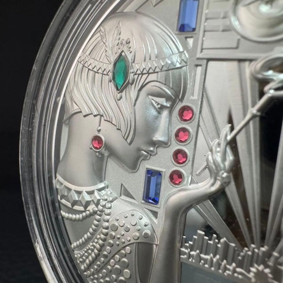 銀貨 グレートギャッツビー 極厚立体 クリスタル装飾 保証書付 世界500枚