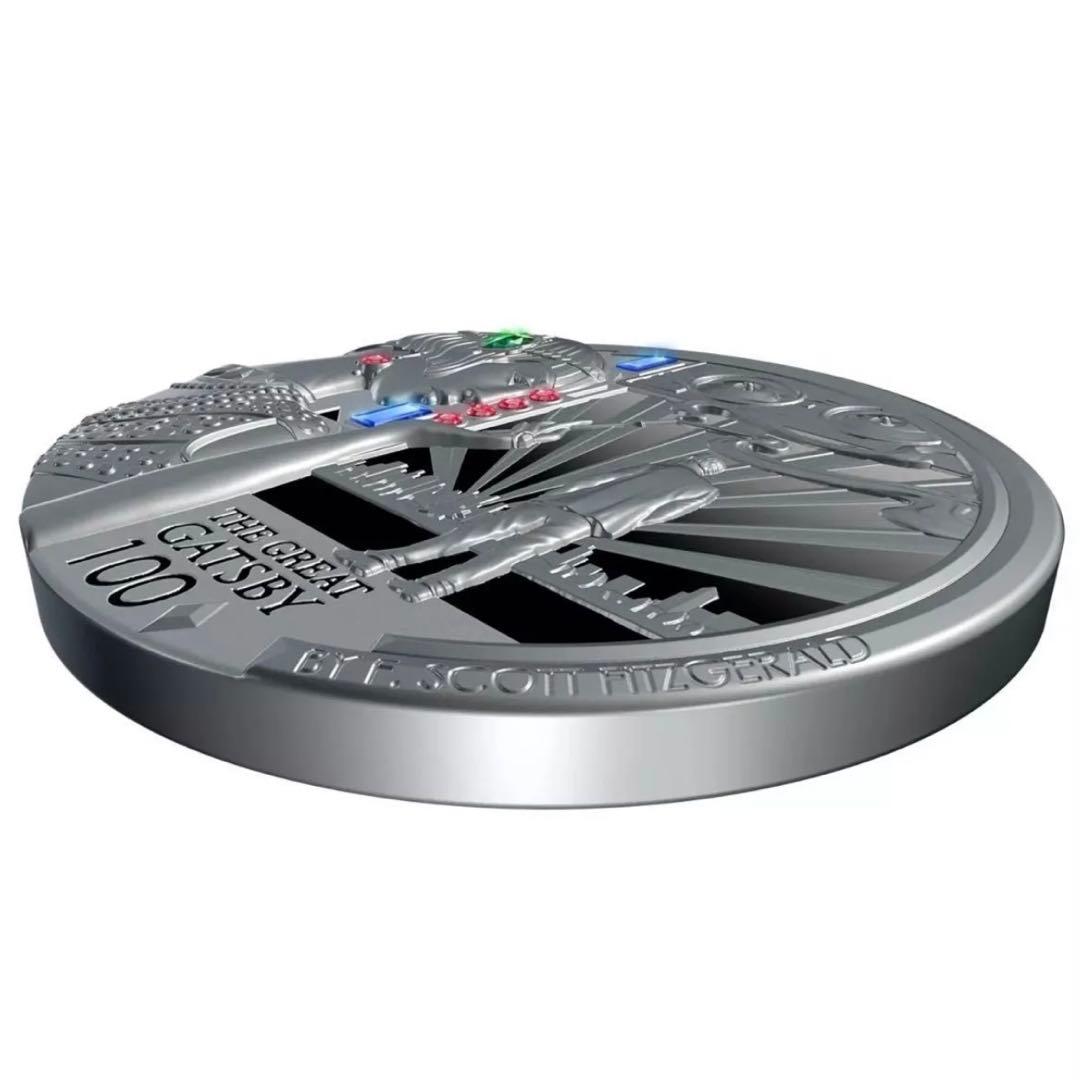 銀貨 グレートギャッツビー 極厚立体 クリスタル装飾 保証書付 世界500枚