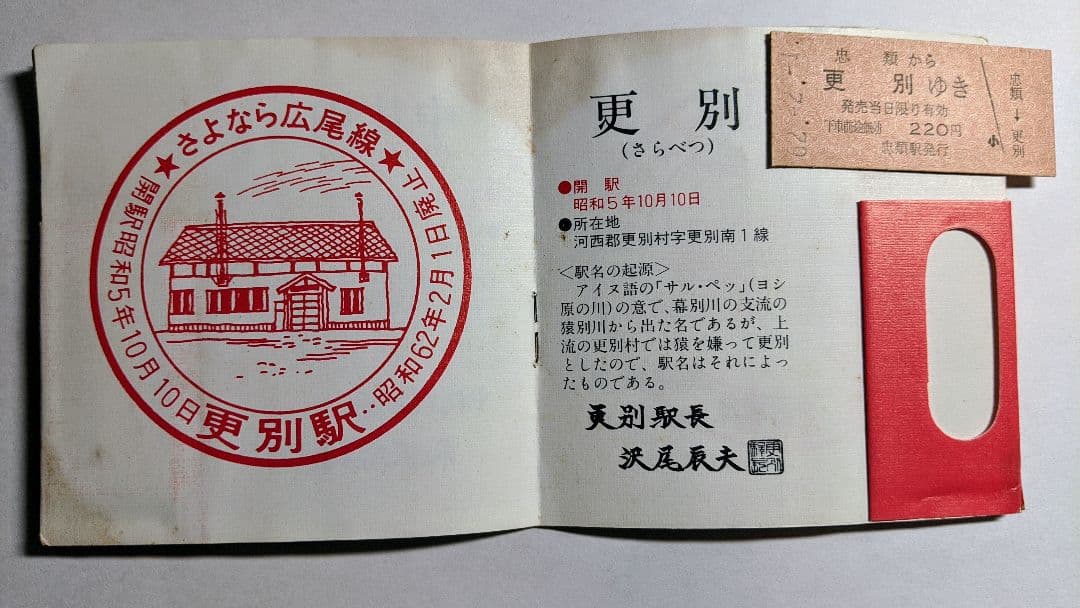 「さよなら国鉄広尾線」乗車券メモリーセット(愛国から幸福ゆき付き)