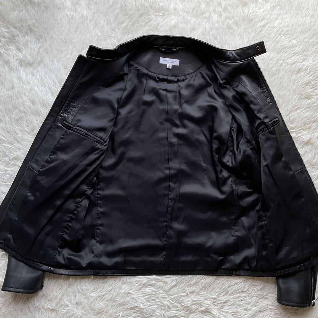 美品✨BEAUTY&YOUTH ユナイテッドアローズ　レザージャケット　シングル