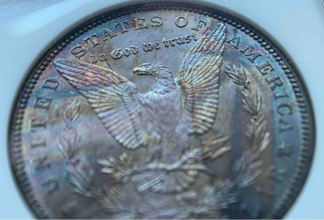 【1881-S アメリカ モルガンダラー銀貨】トーン NGC MS 65