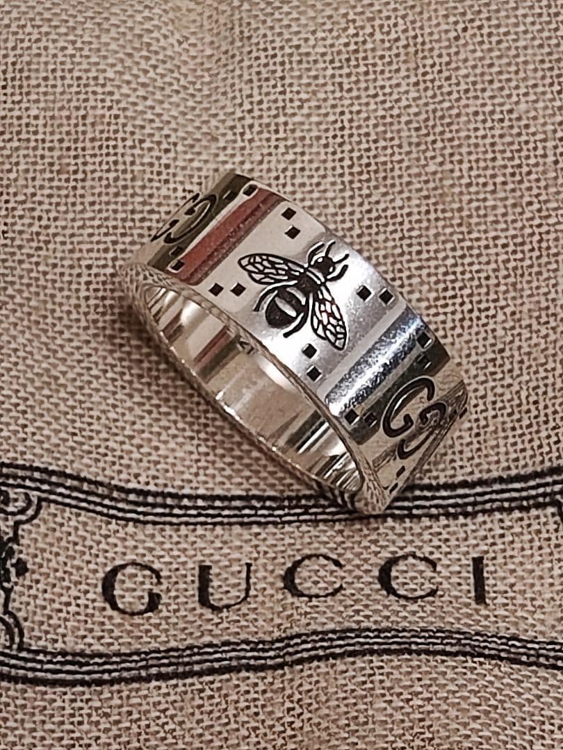 専用　新品 GUCCI グッチ 指輪 シルバー リング GG＆ビー 蜂 21