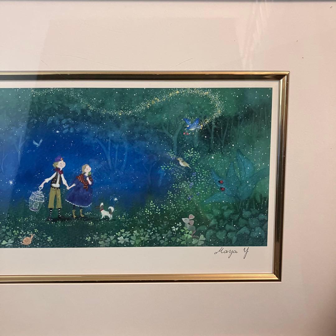 横山真弥 青い鳥を探しに アーカバイルプリント 版画 52/200 アート