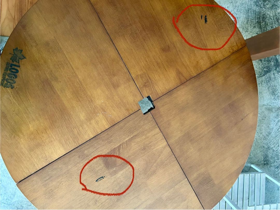 《在庫切れ品》ロゴス(LOGOS) アイアンウッドテーブル・ラウンド