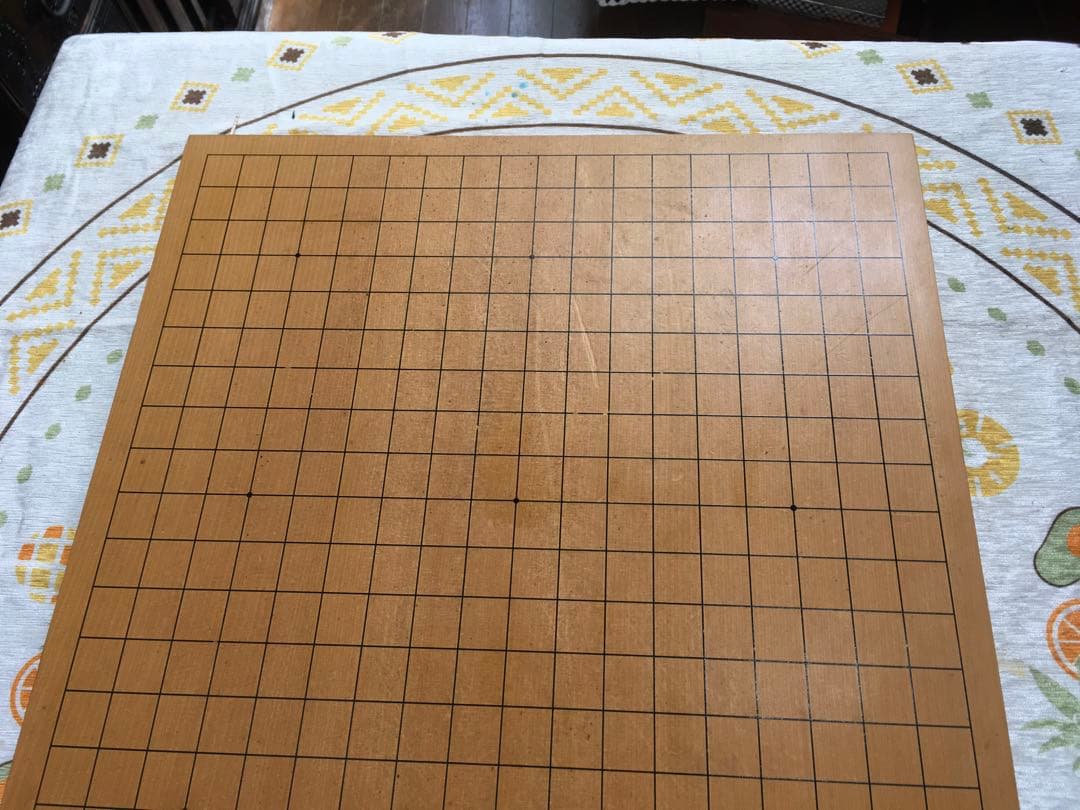 卓上碁盤　碁盤　本榧 天地柾目　厚さ約6cm 縦46cm 横約42cm